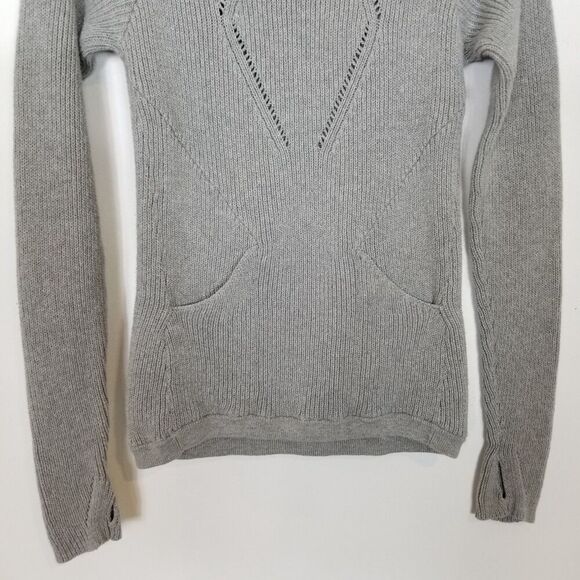 Lululemon The Sweater The Better Womens 4 Gray Long Sleeve Knit Pullover Jumper - Picture 3 of 7